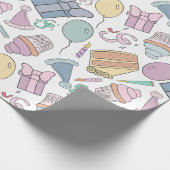 バースデーパーティーお祝いラッピング紙 ラッピングペーパー (角)