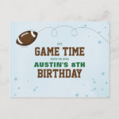 バースデーパーティーかわいいゲームタイムシンプルサッカー ポストカード (正面)