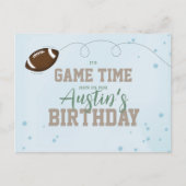 バースデーパーティーかわいいゲームタイムシンプルサッカー ポストカード (正面)