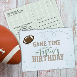 バースデーパーティーかわいいゲームタイムシンプルサッカー ポストカード