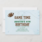 バースデーパーティーかわいいゲームタイムシンプルサッカー 招待状 (正面)