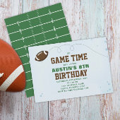 バースデーパーティーかわいいゲームタイムシンプルサッカー 招待状