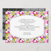 バースデーパーティーかわいいズアイスクリームUberかわいい 招待状 (正面/裏面)