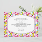 バースデーパーティーかわいいズアイスクリームUberかわいい 招待状 (スタンド正面)