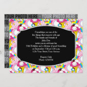 バースデーパーティーかわいいズアイスクリームUberかわいい 招待状 (正面/裏面)