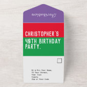 バースデーパーティーすべて一つの招待状 オールインワン招待状 (外側)