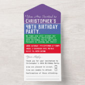 バースデーパーティーすべて一つの招待状 オールインワン招待状 (内側)