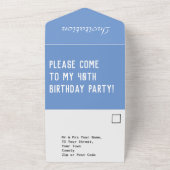 バースデーパーティーすべて一つの招待状 オールインワン招待状 (外側)