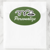 バースデーパーティーなどのゴルフスポーツシール 楕円形シール (バッグ)