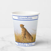 バースデーパーティーのアクセサリーチーテパーソナライズされたー 紙コップ (正面)