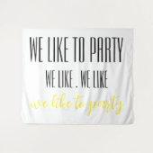 バースデーパーティーの壁のタペストリーバナー タペストリー (正面(横))