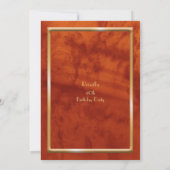 バースデーパーティーの女性、金ゴールドギャツビースタイル 招待状 (裏面)