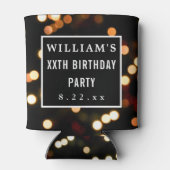 バースデーパーティーの好意モダンタイポグラフィ 缶クーラー (裏面)