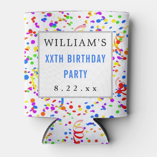 バースデーパーティーの好意モダンタイポグラフィ 缶クーラー (正面)
