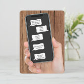 バースデーパーティーの招待状のテキストバブル 招待状 (スタンド正面)