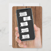 バースデーパーティーの招待状のテキストバブル 招待状 (正面)