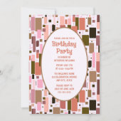 バースデーパーティーの招待状 ヴィンテージ ミッドセンチュリー モダン 招待状 (正面)