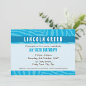 バースデーパーティーの招待状 :: 動物のプリント 1L 招待状 (スタンド正面)