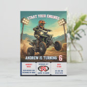 バースデーパーティーの招待状 ATV  招待状 (スタンド正面)