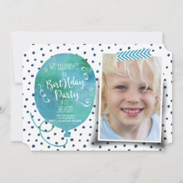 バースデーパーティーの水彩 | 招待状少年 招待状