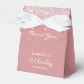 バースデーパーティーほこりっぽいバラピンクグリッター感謝していユーザ フェイバーボックス (正面サイド)