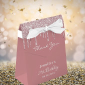 バースデーパーティーほこりっぽいバラピンクグリッター感謝していユーザ フェイバーボックス