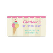 バースデーパーティーアイスクリームパーラー住所 シール (正面)