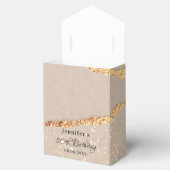 バースデーパーティーアゲート大理石金ゴールド感謝していグリッターユー フェイバーボックス (オープン)