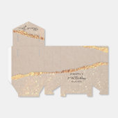 バースデーパーティーアゲート大理石金ゴールド感謝していグリッターユー フェイバーボックス (折り畳みなし)