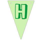 バースデーパーティーイエローグリーンアリゲーターワニ バンティングフラッグ (第2の旗)