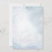 バースデーパーティーウォーターカラーティール（緑がかった色）&金ゴールドアゲートゲード 招待状 (裏面)