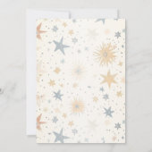 バースデーパーティーウォーターカラーテディベアグリーンバイク 招待状 (裏面)