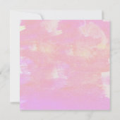 バースデーパーティーウォーターカラートロピカルピンク招待状 招待状 (裏面)