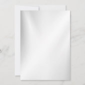 バースデーパーティーウォーターカラーネイビーブルーホワイトフラワーズ 招待状 (裏面)