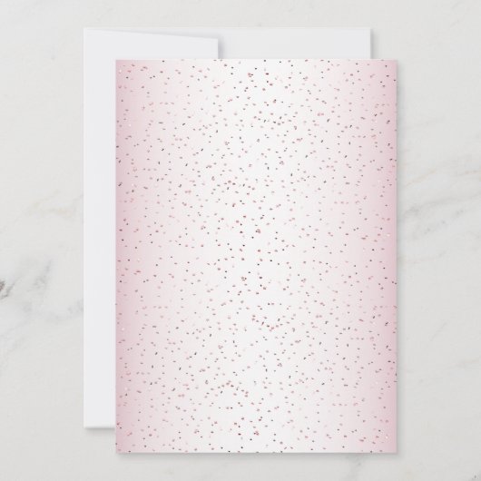 バースデーパーティーウォーターカラーピンクプリンセスかわいい 招待状 (裏面)