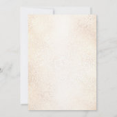 バースデーパーティーウォーターカラーピーチホワイトフラワー 招待状 (裏面)