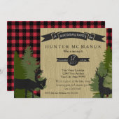 バースデーパーティーウッドランドフォレストランバージャックプライド 招待状 (正面/裏面)