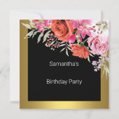 バースデーパーティーエイジフラワーズ招待状 招待状 (裏面)