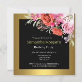 バースデーパーティーエイジフラワーズ招待状 招待状 (正面)