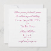 バースデーパーティーエッフェルタワー&ブラックプードル 招待状 (裏面)