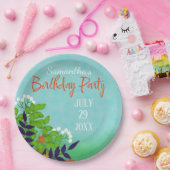 バースデーパーティーガーデンテーマ ペーパープレート (パーティー)