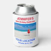 バースデーパーティーガールズトロピカルビーチ旅行 缶クーラー (缶正面)