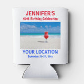 バースデーパーティーガールズトロピカルビーチ旅行 缶クーラー (裏面)