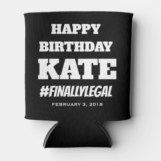 バースデーパーティークーラーボックスカスタム、パーティーの好意 缶クーラー (正面)