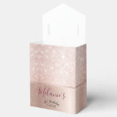 バースデーパーティーグリッターバラ金ゴールドメタリック名 フェイバーボックス (オープン)