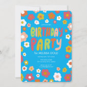 バースデーパーティーグルービーデイジーフローラカスタム 招待状 (正面)