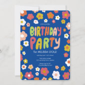 バースデーパーティーグルービーデイジーフローラカスタム 招待状 (正面)