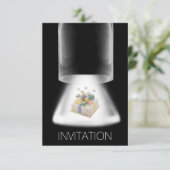 バースデーパーティーケーキモダンVIP招待状 招待状 (スタンド正面)