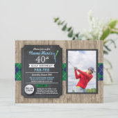 バースデーパーティーゴルフボールフォトゴルフ招待状40日 招待状 (スタンド正面)