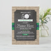 バースデーパーティーゴルフボール40日50日60招待状 招待状 (スタンド正面)